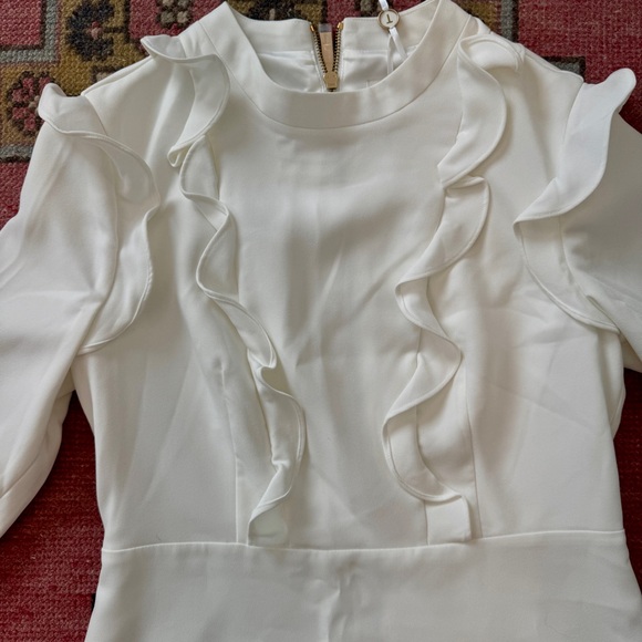 Ted Baker Fashal Long Sleeve A-Line White Dress SZ 3 NWT Perfect for holidays - Picture 5 of 12